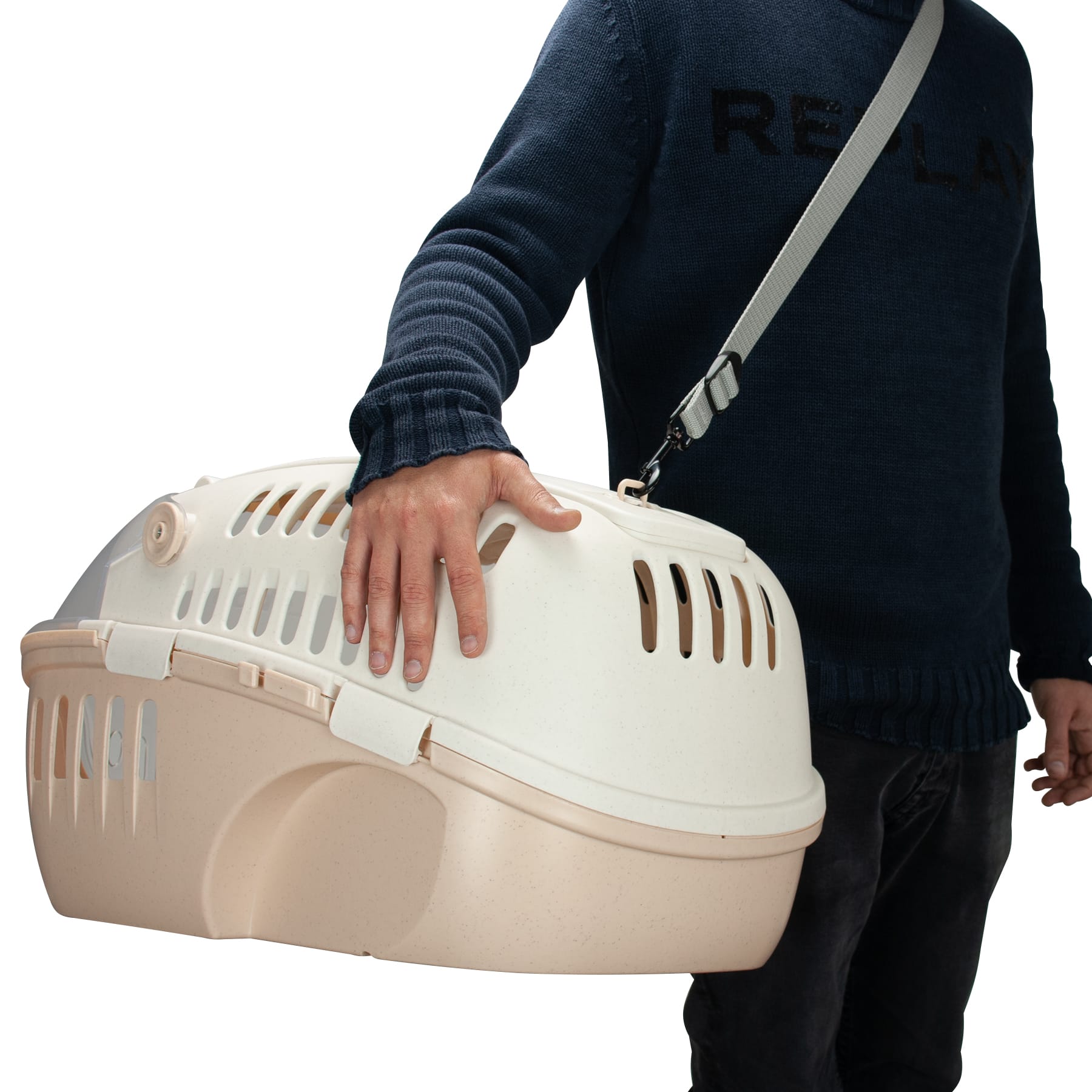 Burbuja transportador para mascota talla S Beige - Image 2