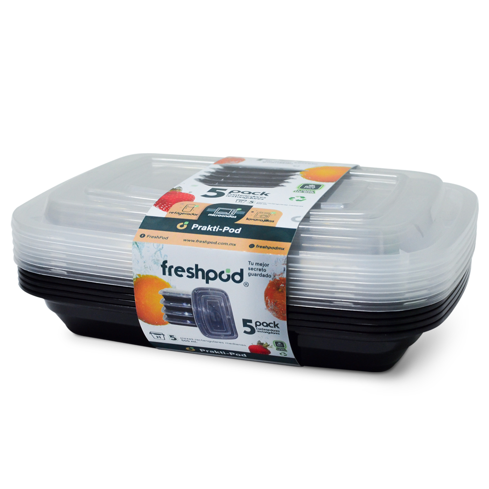 Juego 12 contenedores Praktipod para alimentos Freshpod